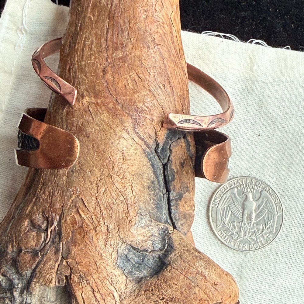 Vintage Copper Cuff Bracelets. Solid Copper ‘Bell… - image 5